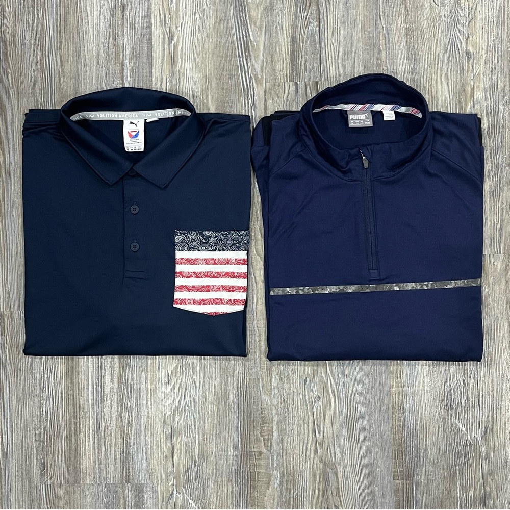 Lot Of Two Puma Volition Polo & Quarter Zip Pullover Men’s Size XL